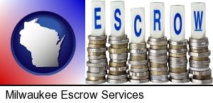 Milwaukee, Wisconsin - the concept of escrow, with coins