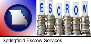 Springfield, Missouri - the concept of escrow, with coins