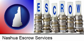 the concept of escrow, with coins in Nashua, NH